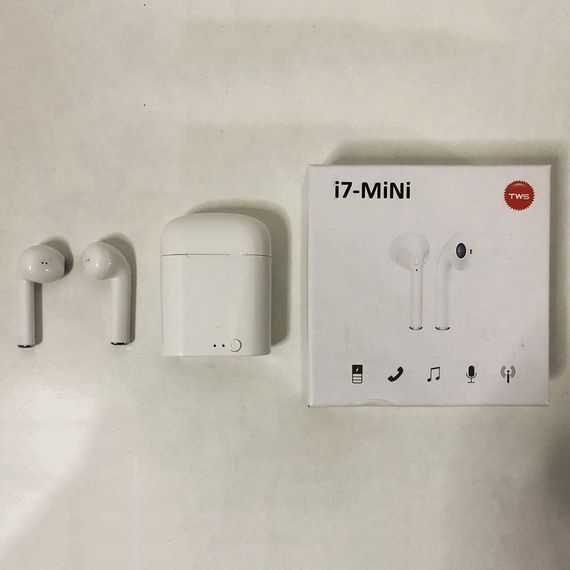 Бездротові Bluetooth навушники i7 mini TWS Stereo з боксом для зарядки. Колір білий | Зображення 8