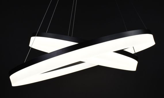 Люстра світлодіодна підвісна LED світильник для квартири на стелю лед 27852 Чорний 35-150х80х80 см. | Зображення 9