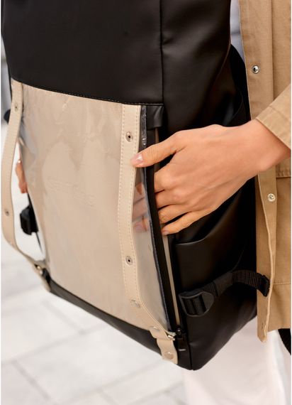 Жіночий рюкзак Sambag RollTop Hacking чорно-сірий 41 x 30 x 16 см (24460130) | Зображення 5