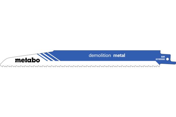 Полотно пилкове для шабельних пилок Metabo «DEMOLITION METAL», 255 X 1,6 мм 631993000