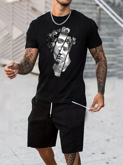 Комплект футболка та шорти ДТФ (короткий)