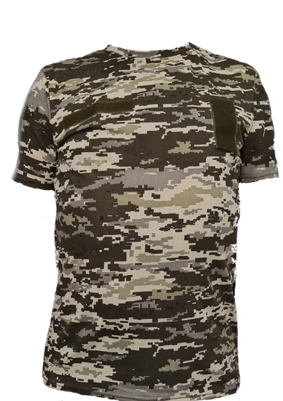 Футболка Tactic4Profi кулір зелений піксель з коротким рукавом з 4-ма липучками L