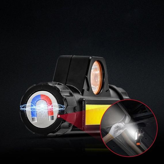 Налобний ліхтар з магнітним кріпленням, BL-8101 XPE+COB / Світлодіодний акумуляторний ліхтар на голову | Зображення 7