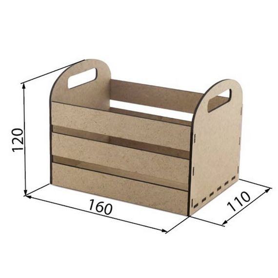 Заготовка для декорирования "Корзина" FDPO-073 для цветов, фруктов, подарков | Зображення 1
