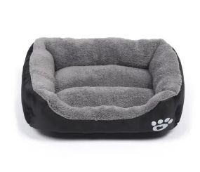 Лежанка - пуфик для кошек и собак Черная M(47*35см)