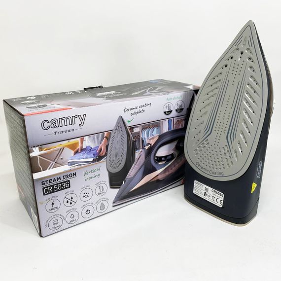 Потужна парова праска Camry CR 5036 3400Вт, Хороша праска для прасування речей Сучасна парова DL-39 | Зображення 1