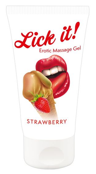 Оральне мастило Lick It! Strawberry 50 мл (веганська) Sex Aura | Зображення 1
