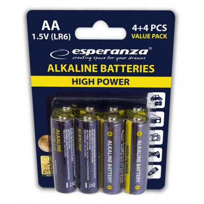Батарейка Esperanza AA LR6 Alkaline * 8 (EZB103) | Зображення 1