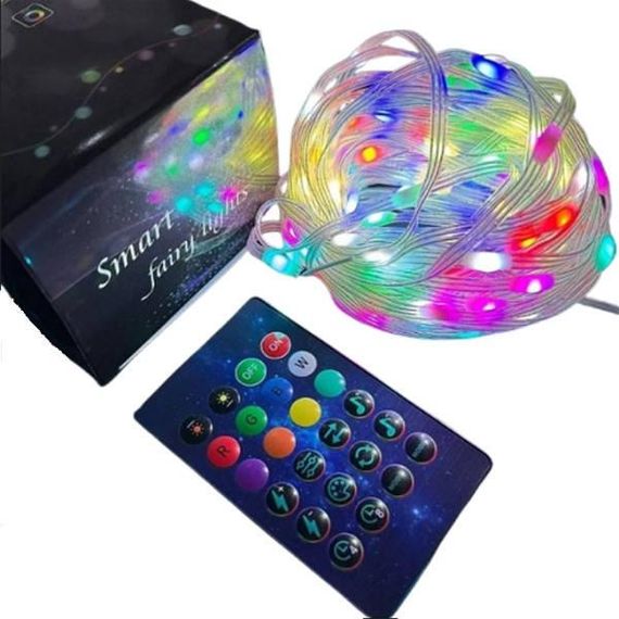 Гірлянда краплі роси Bluetooth USB довжина 10 м + пульт різнокольоровий