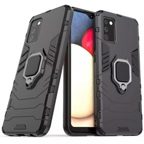 Ударопрочный чехол Transformer Ring for Magnet для Samsung Galaxy A02s Black