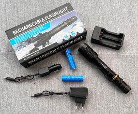 Фонарь сверхъяркий сверхмощный X-Balog BL-2804-T6 ручной аккумуляторный Зум Zoom до 1000 метров 18650 х 2