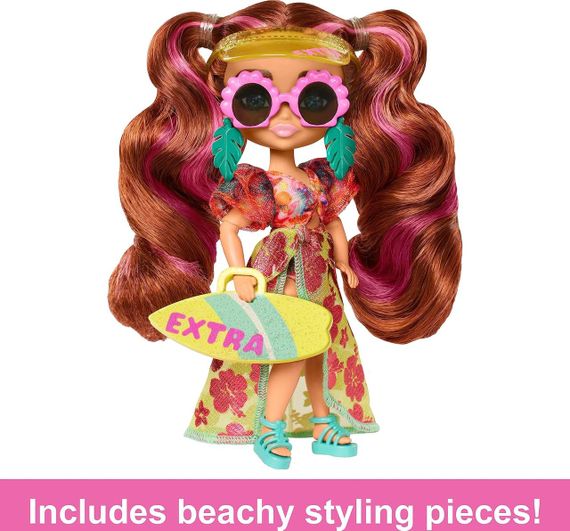 Лялька Барбі Екстра Мініс Подорож Пляж Оригінал Barbie Extra Fly Minis Travel Beach Look | Зображення 2