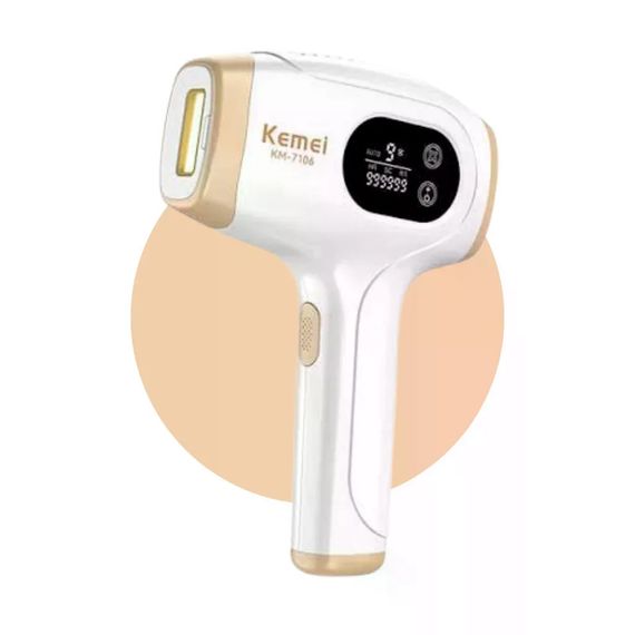 Фотоэпилятор Kemei KM-7106 белый • Домашний IPL-эпилятор для удаления волос на лице, ногах, руках, теле, подмышках и зоне бикини | Зображення 4