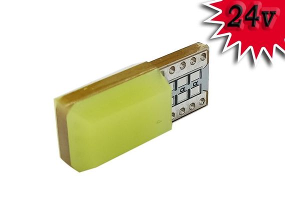 Світлодіодна лампа AllLight T10 COB W2,1x9,5d 24 V, друкована плата, WHITE