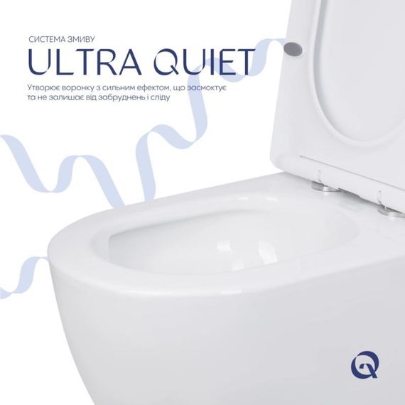 Унитаз напольный Qtap Jay Eco Ultra Quiet с сиденьем Soft-close 640x360x835 мм QTJAY27W48749 White | Зображення 4