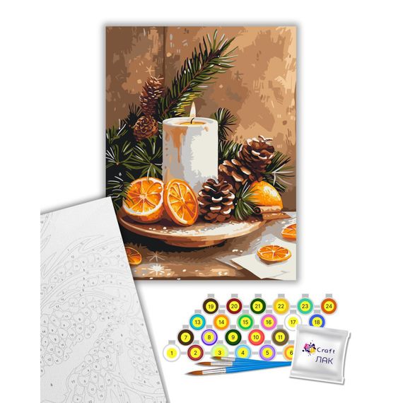 Картина за номерами "Апельсиновий затишок" 12517-AC 30х40 см | Зображення 1