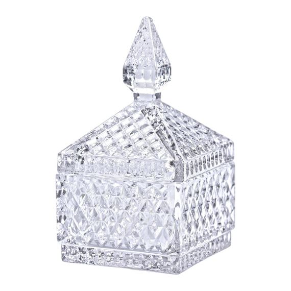 Цукерниця скляна з кришкою 8.5х8.5х15 см квадратна HP-YH-41 | Зображення 2