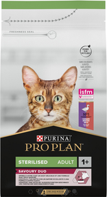 Сухий корм PRO PLAN Sterilised Adult 1+ Savoury Duo для дорослих стерилізованих котів, качка та печінка 1.5кг