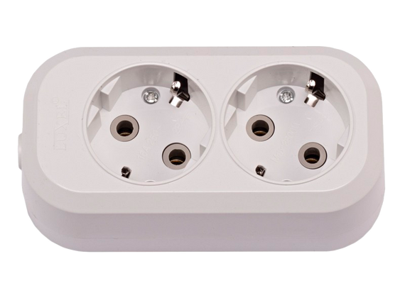 Колодка 2 гнізда з заземленням Leon Ny95000064