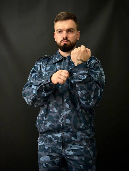 Камуфляжний костюм для охоронців Синій | Зображення 9