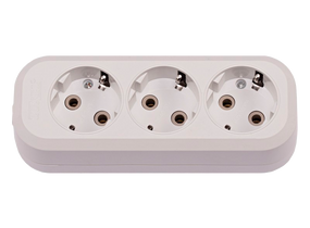 Колодка 3 гнезда с заземлением Leon Ny95000065