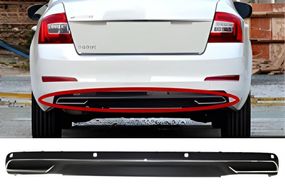 Задний диффузор DPT V-3 (SD, Черный Матовый) для Skoda Octavia III A7 2013-2019 гг