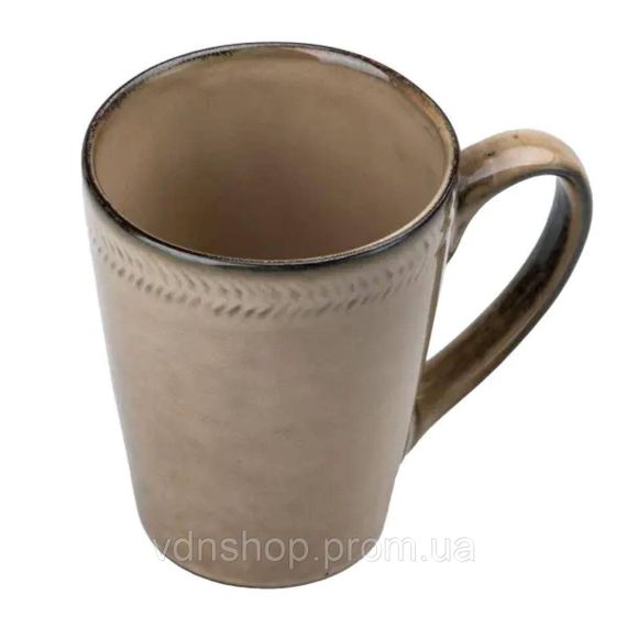 Чашка порцелянова 300 мл для чаю та кави бежева HP23383 | Зображення 1