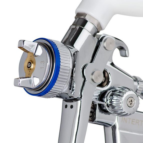 Фарбопульт пневматичний HVLP II професійний, форсунка 1.3 мм, верхній пластиковий бачок 600 мл, 2 бар | Зображення 1