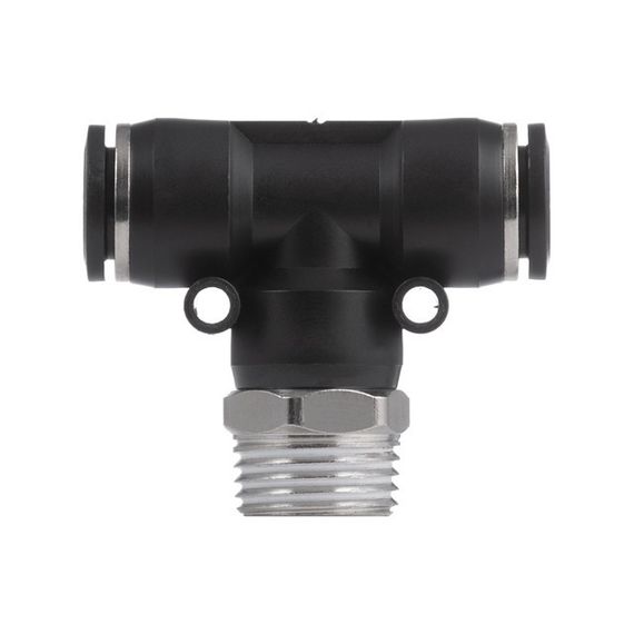 Цангове з'єднання Т-подібне для поліуретанових та ін. шлангів 12*12 мм, 1/2" зовн. різьба INTERTOOL PT-2364 | Зображення 2