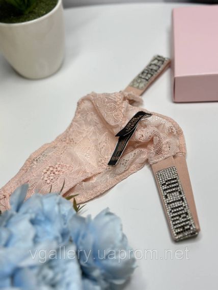 Трусики мереживні танга Victoria's Secret зі стразами, бразиліана Вікторія Сикрет | Зображення 3