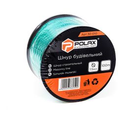Шнур муляра Polax для будівельних робіт 1,5 мм х 100 м, зелений (30-010)