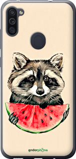 Чохол на Samsung Galaxy A11 A115F Єнотик з кавуном "4605t-2012-2448"