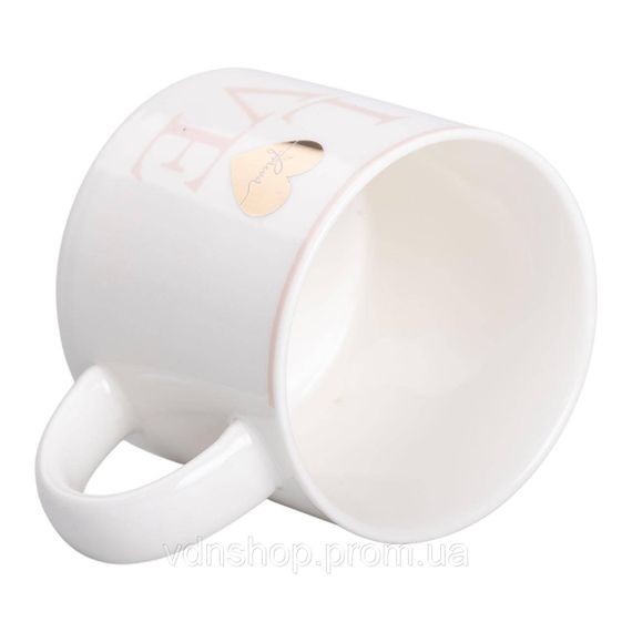 Чашка порцелянова 350 (мл) для кави та чаю Love Біла RX-N240126WL | Зображення 2