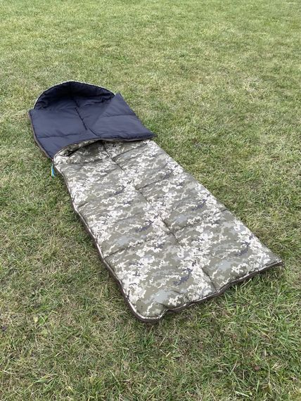 Спальний мішок зимовий (ковдра з капюшоном) Піксель 210 х 73 см