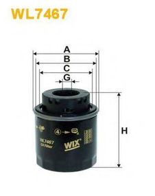 Фільтр оливи WIX FILTERS WL7467 на VW TOURAN (1T1, 1T2)