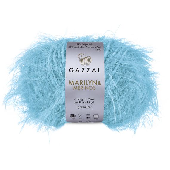 Пряжа для в'язання MARILYN & MERINOS № 8254 (Мерілін і Меринос) Gazzal нитки для плетіння спицями та гачком