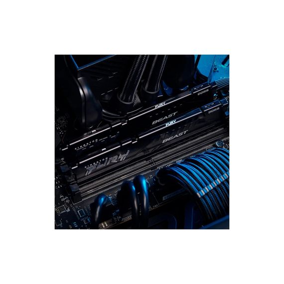 Модуль пам'яті для комп'ютера DDR5 64GB (2x32GB) 5200 MHz Beast Black Kingston Fury (ex.HyperX) (KF552C40BB2K2-64) | Зображення 8