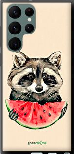 Чохол на Samsung Galaxy S22 Ultra Єнотик з кавуном "4605b-2500-2448"