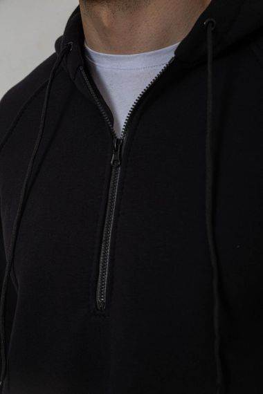 Спортивный костюм мужской из турецкой трехнити на флисе., цвет черный, 238R166 | Зображення 4