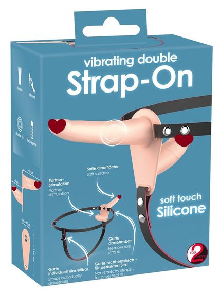 Страпон - Vibrating Double Strap-On sexstyle