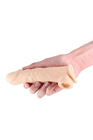 Насадка на пеніс NS Novelties Renegade бежева, 19.4 см Sex Aura | Зображення 2