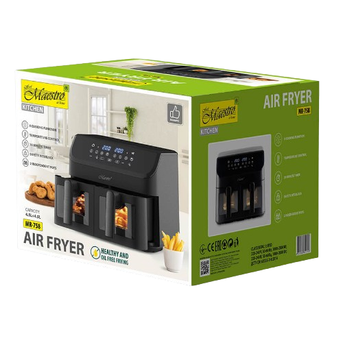 Аерофрітюрниця з двома чашами 4,5л + 4,5л 2000W MR-758 Maestro | Зображення 2
