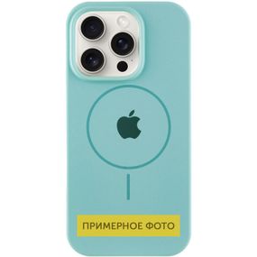 Чехол Silicone Case Full Protective (AA) with MagSafe для Apple iPhone 16 Plus (6.7") Бирюзовый / Marine Green