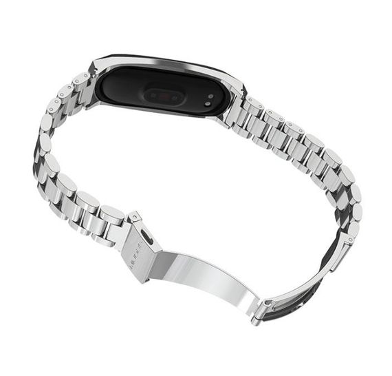 Металевий ремінець Primo Mijobs для фітнес-браслета Xiaomi Mi Smart Band 5 - Silver | Зображення 2