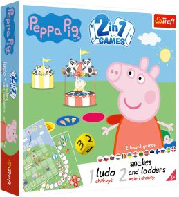 Настільна гра Ludo + Snakes & Ladders 2 in 1: Peppa Pig  (Лудо + Змії і Драбини 2 в 1: Свинка Пепа)