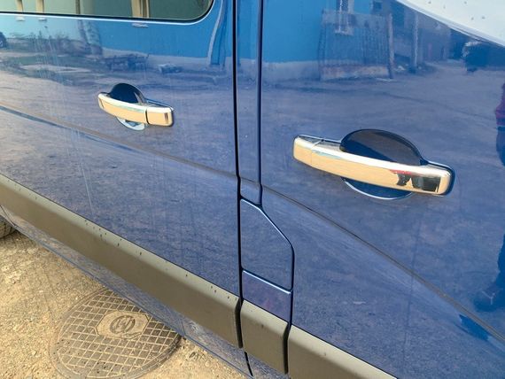 Накладки на ручки (4 шт) 1 отверстие, Carmos - Турецкая сталь для Nissan NV300 2016-2024 гг | Зображення 3