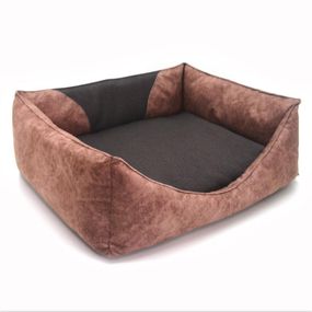 Лежак для котів і собак Zoo-hunt Фокс прямокутний коричневий №4 60х80х24 см
