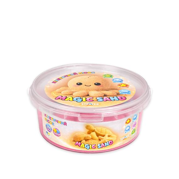 Кінетичний пісок Strateg Magic Sand у відрі 31191 350 г Рожевий shop (4823136501618)
