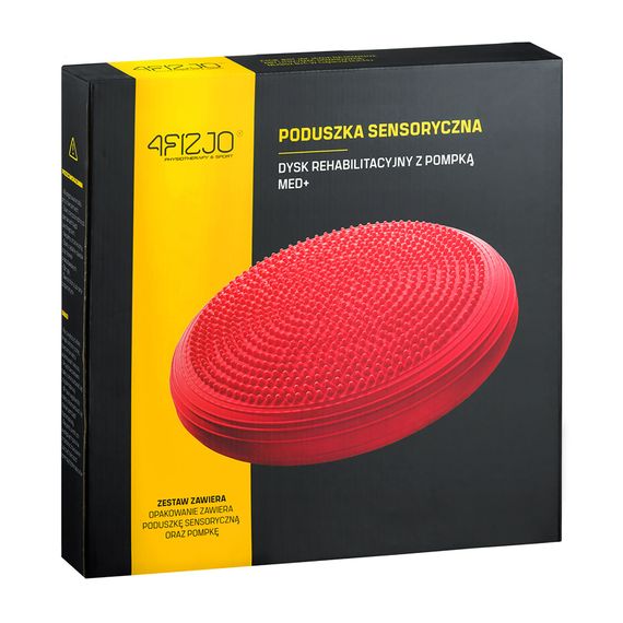 Балансувальна подушка-диск 4FIZJO MED+ 33 см (сенсомоторна) масажна Red 4FJ0052 (P-5907739310156) | Зображення 3