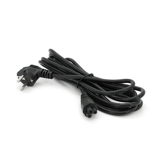 Кабель живлення Schuko PC-186 CEE7 / 17-IEC C5, 3.0M, 0.75mm, для ноутбука, OEM Q15 / 120